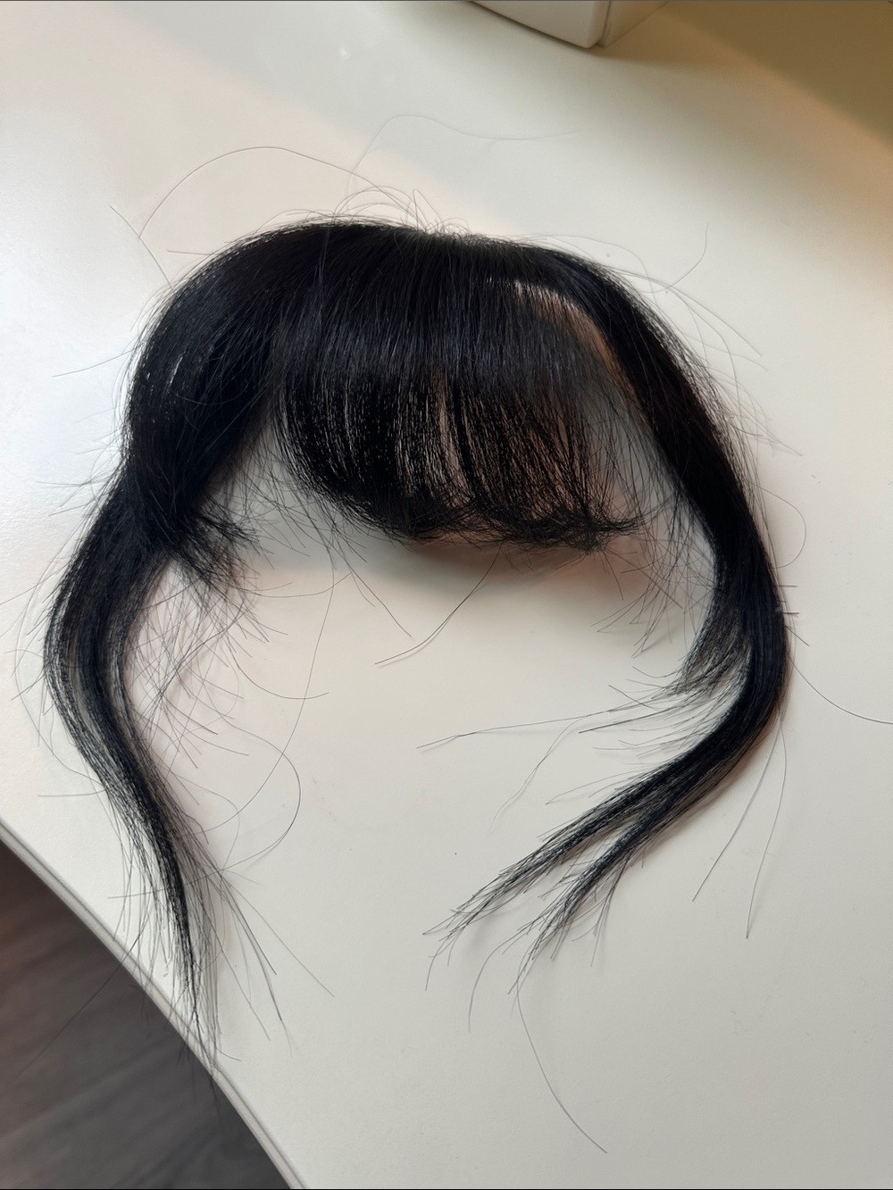 Sleek Black Clip-In Fringe Bangs Hairpiece for Women